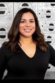 Headshot in Black Blazer and Striped Shirt