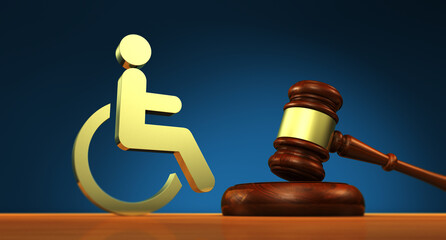 International Symbol of Access and a Gavel