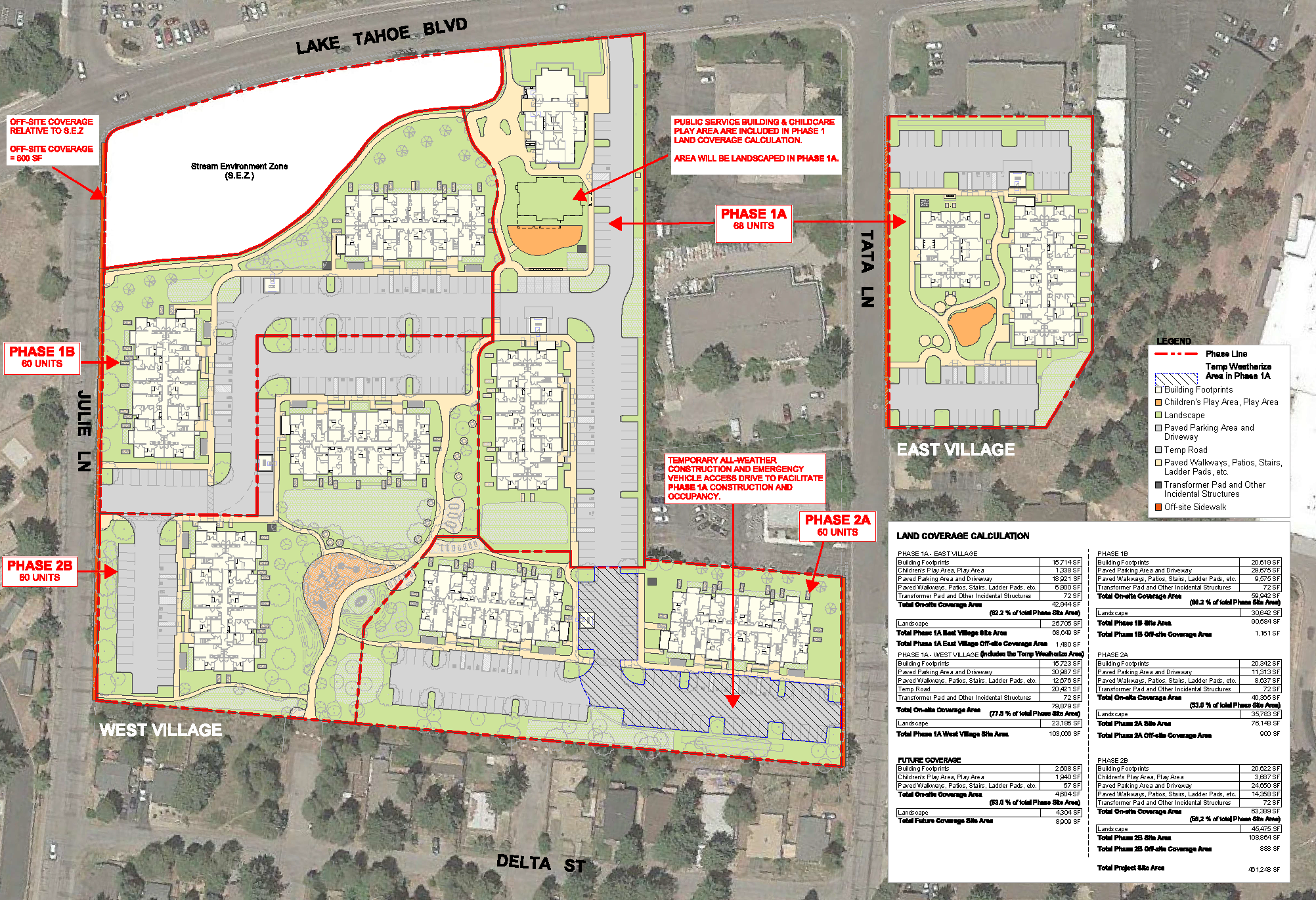 South Lake Tahoe Affordable Housing Project Phase Map